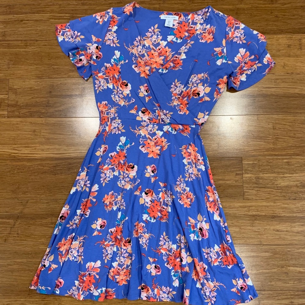 Tabitha Webb Floral Faux Wrap skater dress